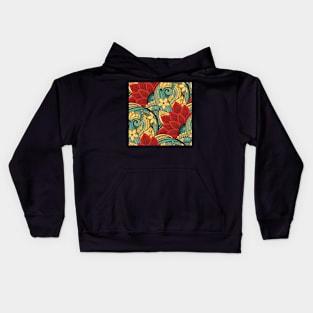 Paisley Print with Vintage Floral Motifs Kids Hoodie